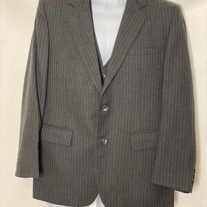 Vtg Austin Hill men’s wool blazer vest pinstripe